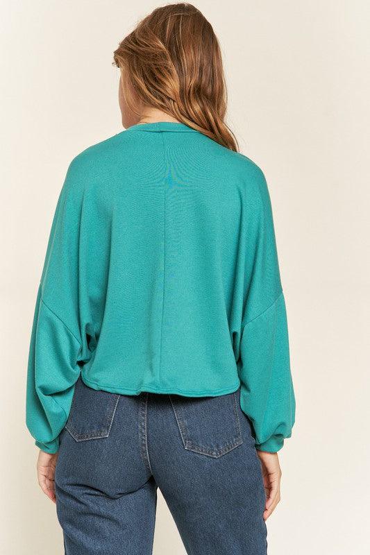 TERRY BATWING SLEEVE TOP Shirts & Tops