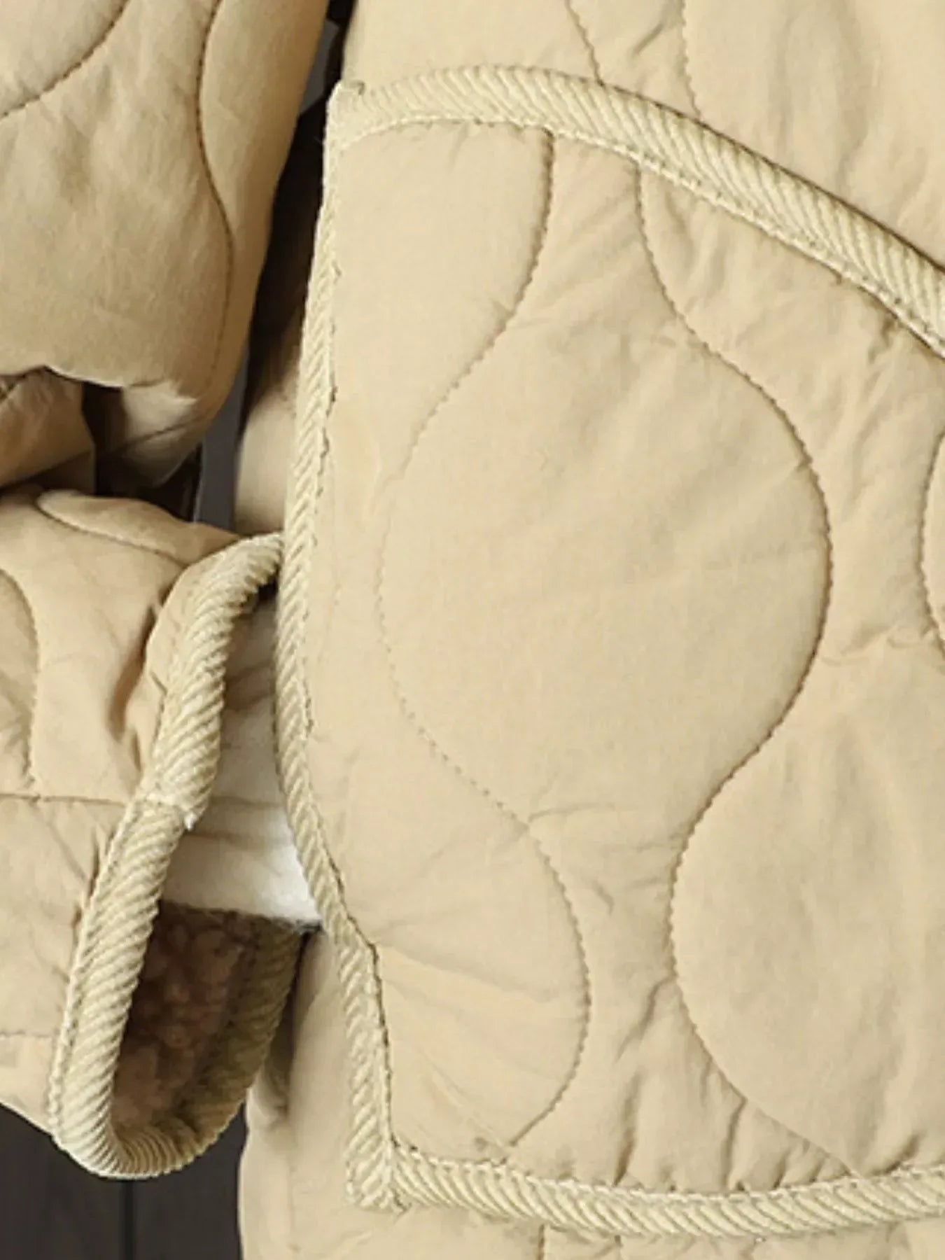 Quilted Hooded Sherpa Lined Jacket - DAVERRI FASHIONS