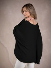 Raw Hem V-Neck Sweater | Sweaters Daverri Fashions