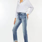 Kancan High Rise Cuffed Straight Jeans - DAVERRI FASHIONS