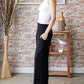 Heimish Full Size Solid Damask Casual Pants Plus Size Pants