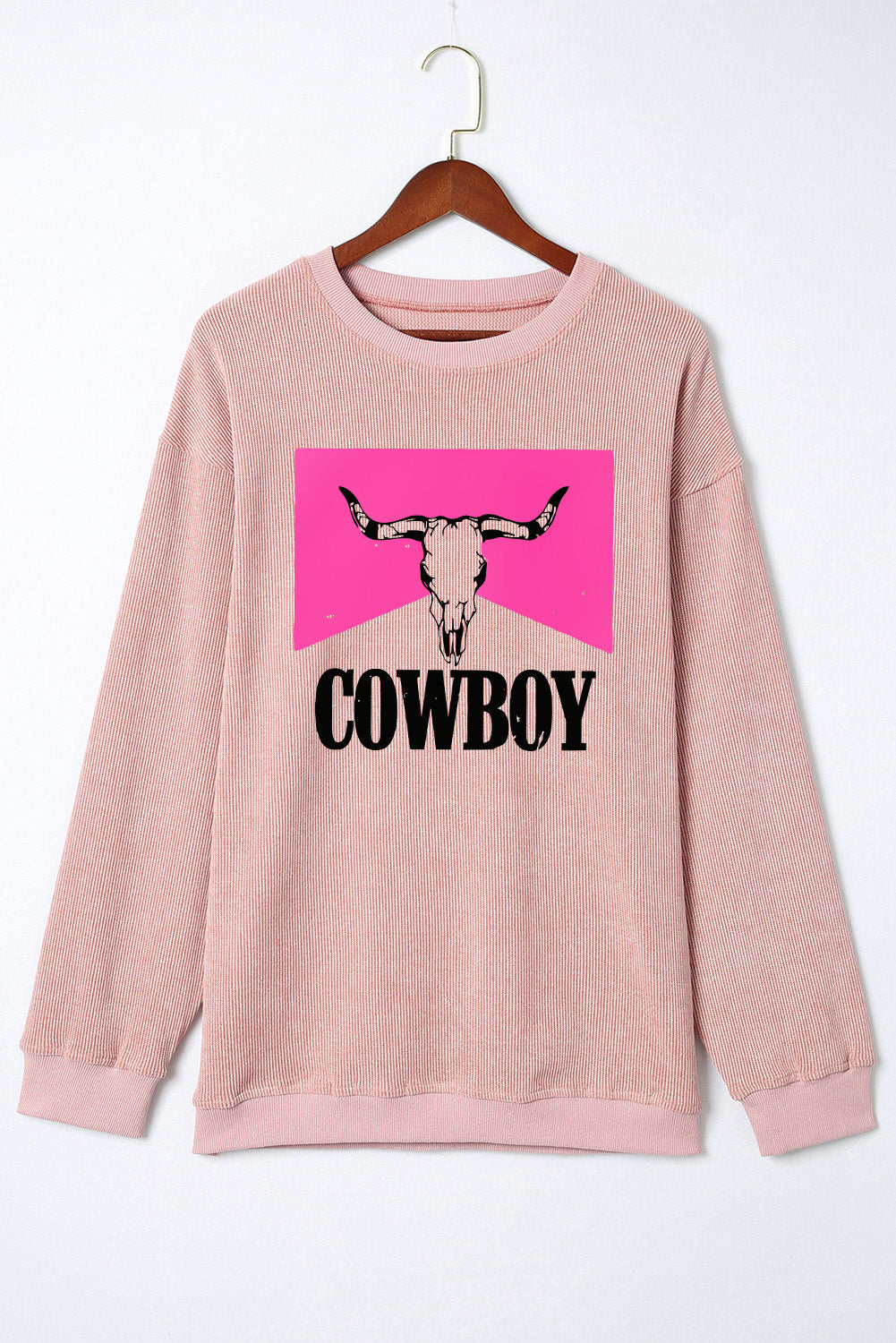 COWBOY Graphic Round Neck Sweatshirt | Sweatshirts Daverri Fashions