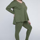 Zenana Plus Size Buttery Soft Loungewear Set Pants Sets