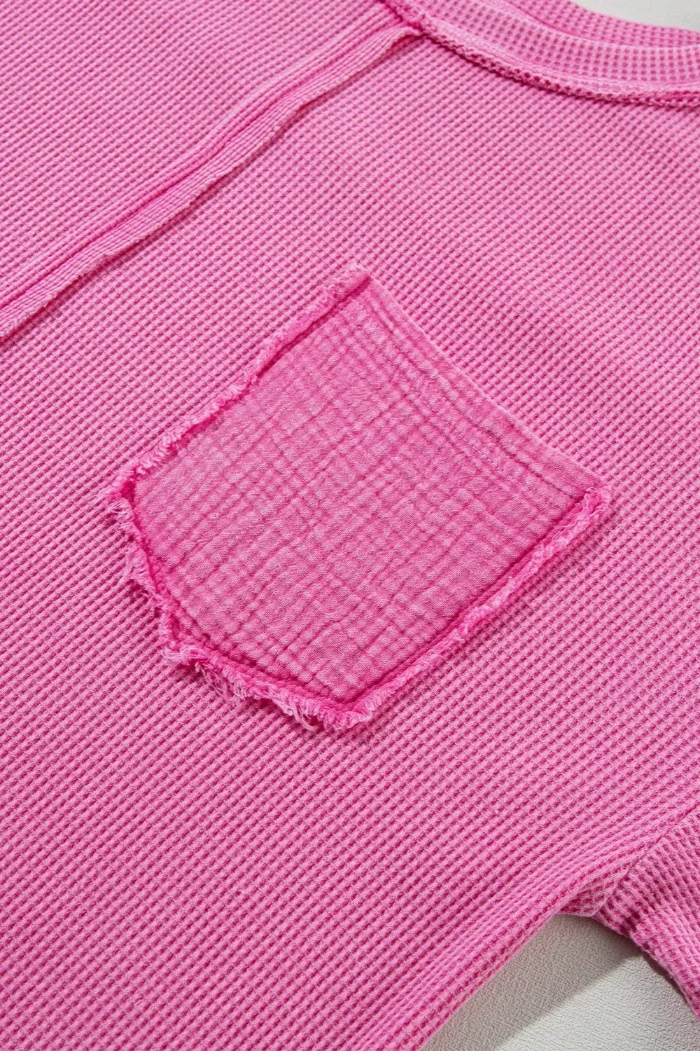 Pocketed Round Neck Three-Quarter Sleeve T-Shirt - DAVERRI FASHIONS