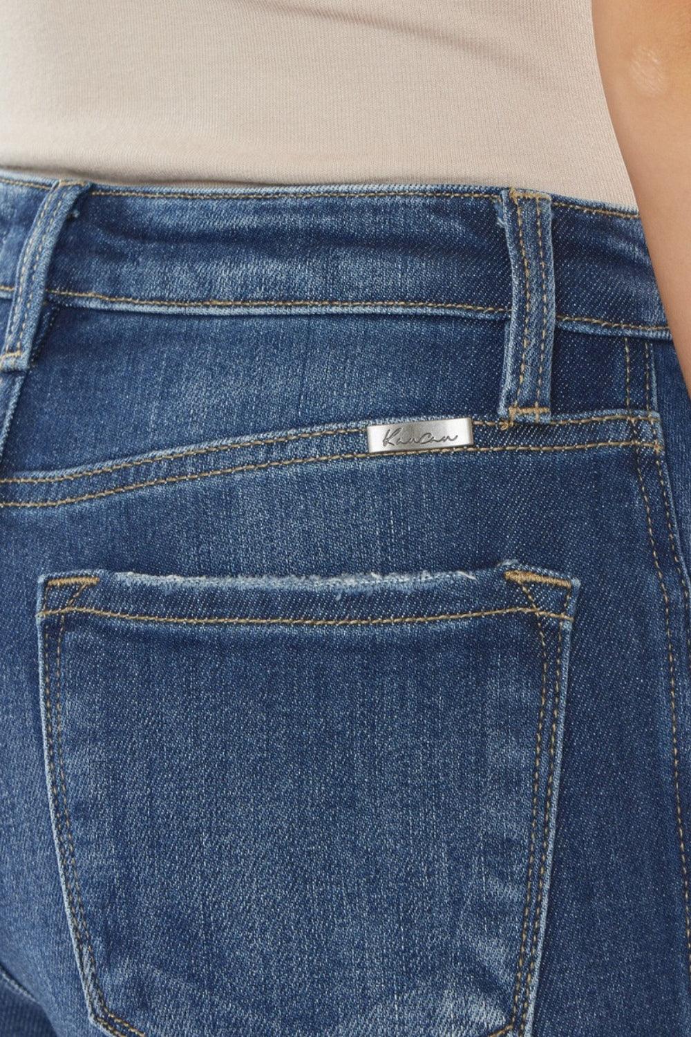 Kancan Raw Hem High Waist Cropped Jeans | Jeans Daverri Fashions