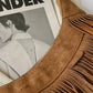 Suede Fringe Adjustable Strap Shoulder Bag - DAVERRI FASHIONS