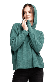 Hooded Brushed Melange Hacci Sweater Sweaters