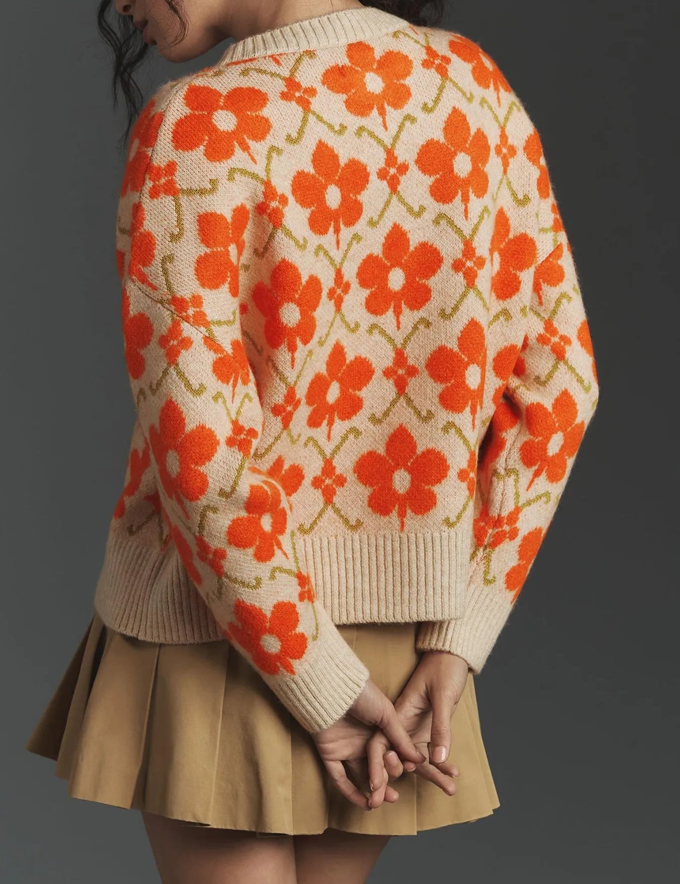 Flower Button Up Long Sleeve Cardigan | Cardigans Daverri Fashions