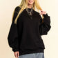 Davi & Dani Round Neck Raglan Sleeve Sweatshirt Sweatshirts