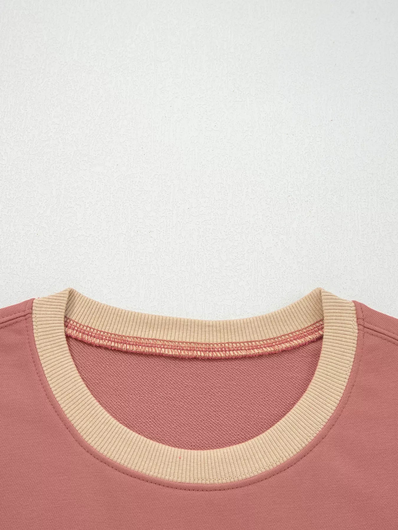 Contrast Star Patchwork Exposed Seam Uneven Hem Drop Shoulder Sweatshirt | Sweatshirts Daverri Fashions