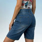 Daverri high waist denim shorts with classic five-pocket design