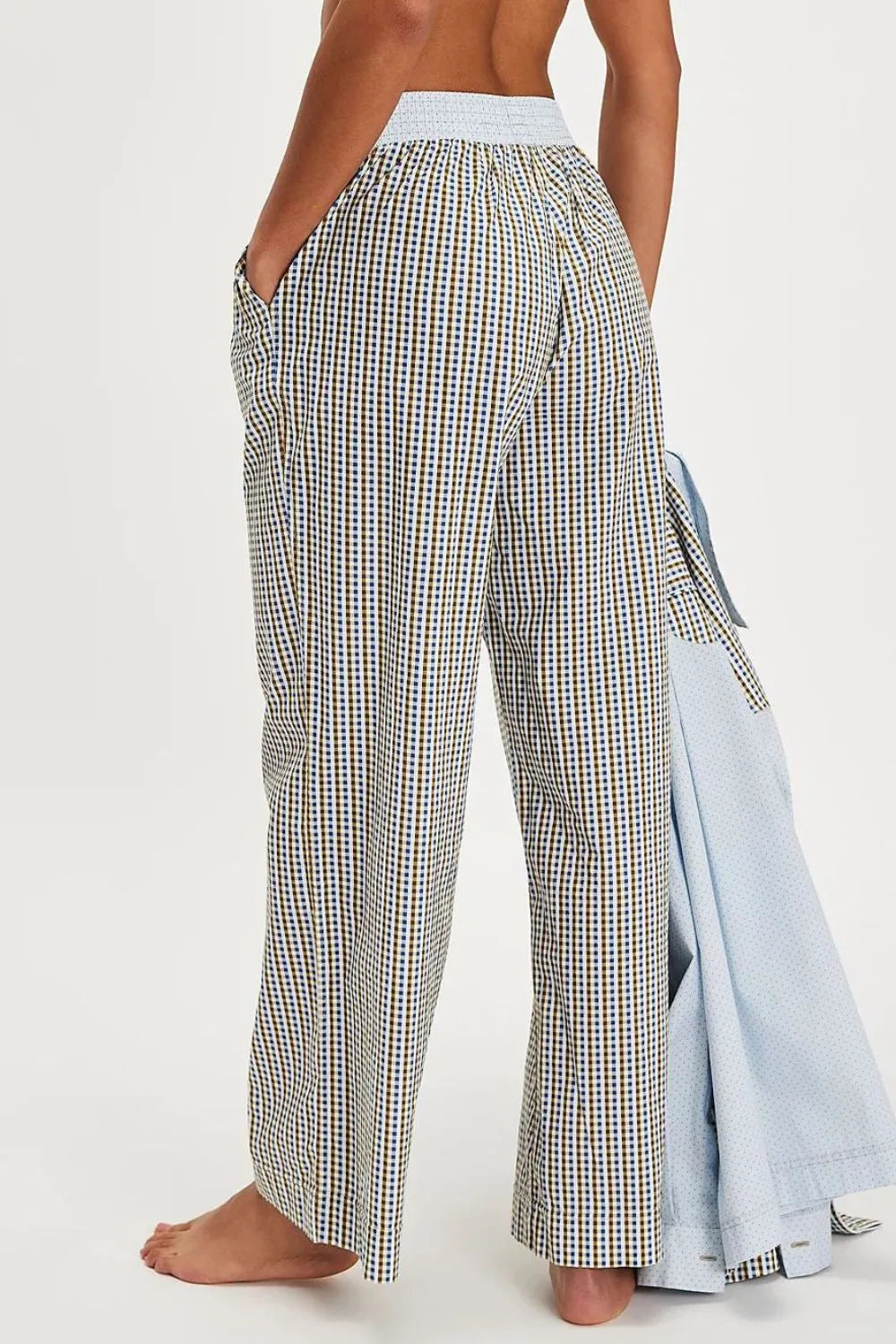 Elastic Waist Wide Leg Pants | Pants Daverri Fashions