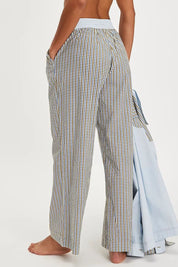 Elastic Waist Wide Leg Pants | Pants Daverri Fashions