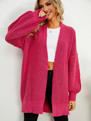 Open Front Dropped Shoulder Cardigan | Cardigans Daverri Fashions