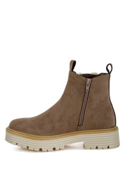 Mothman Faux Fur Detail Chunky Ankle Boots | Boots Daverri Fashions