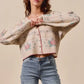 SO ME Floral Pattern Long Sleeve Button Sweater Cardigan - DAVERRI FASHIONS