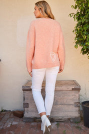 And The Why WIFEY & Heart Round Neck Sweater | Sweaters Daverri Fashions