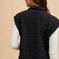Annie Wear Texture Quilted Snap Down Vest Coat Tops