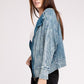 Zenana Acid Washed Hoodie Jacket Coats & Jackets