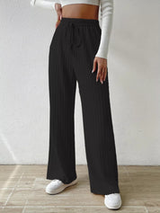 Drawstring Wide Leg Pants | Lounge Pants Daverri Fashions
