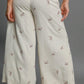 Umgee Lace Drawstring Embroidered Bow Wide Leg Pants Pants
