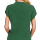 Zenana Mock Neck Short Sleeve Sweater - DAVERRI FASHIONS