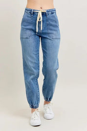 Judy Blue Full Size High Waist Denim Jogger | Jeans Daverri Fashions