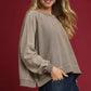 Umgee Mineral Wash French Terry Sweatshirt Sweatshirts