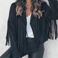 Fringe Open Front Cropped Jacket - DAVERRI FASHIONS