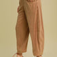 Umgee Elastic Waist Baggy Fit Pants with Pockets Pants