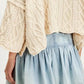 Buttoned Ruffled Mini Denim Skirt - DAVERRI FASHIONS