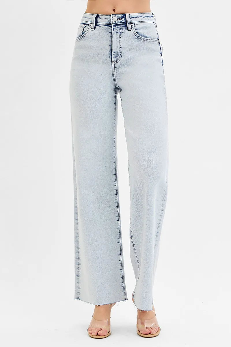 RISEN Full Size High Rise Wide Leg Jeans Plus Size Jeans