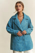 J.NNA Tweed Double-Breasted Long Sleeve Coat - DAVERRI FASHIONS
