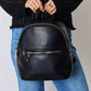 David Jones PU Leather Backpack - DAVERRI FASHIONS