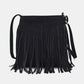 Suede Fringe Shoulder Bag - DAVERRI FASHIONS