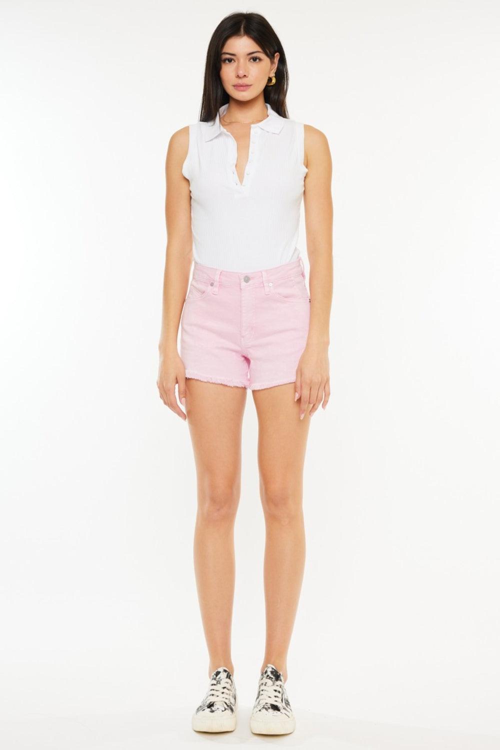 Kancan Raw Hem High Waist Denim Shorts | Daverri Fashions