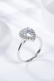 1.5 Carat Moissanite Teardrop Ring | Rings Daverri Fashions