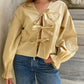 Tied Flounce Sleeve Blouse - DAVERRI FASHIONS