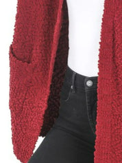 Zenana Long Sleeve Popcorn Sweater Cardigan with Pockets | Sweaters Daverri Fashions
