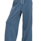 Zenana Scuba Drawstring Pants Dusty Blue - DAVERRI FASHIONS