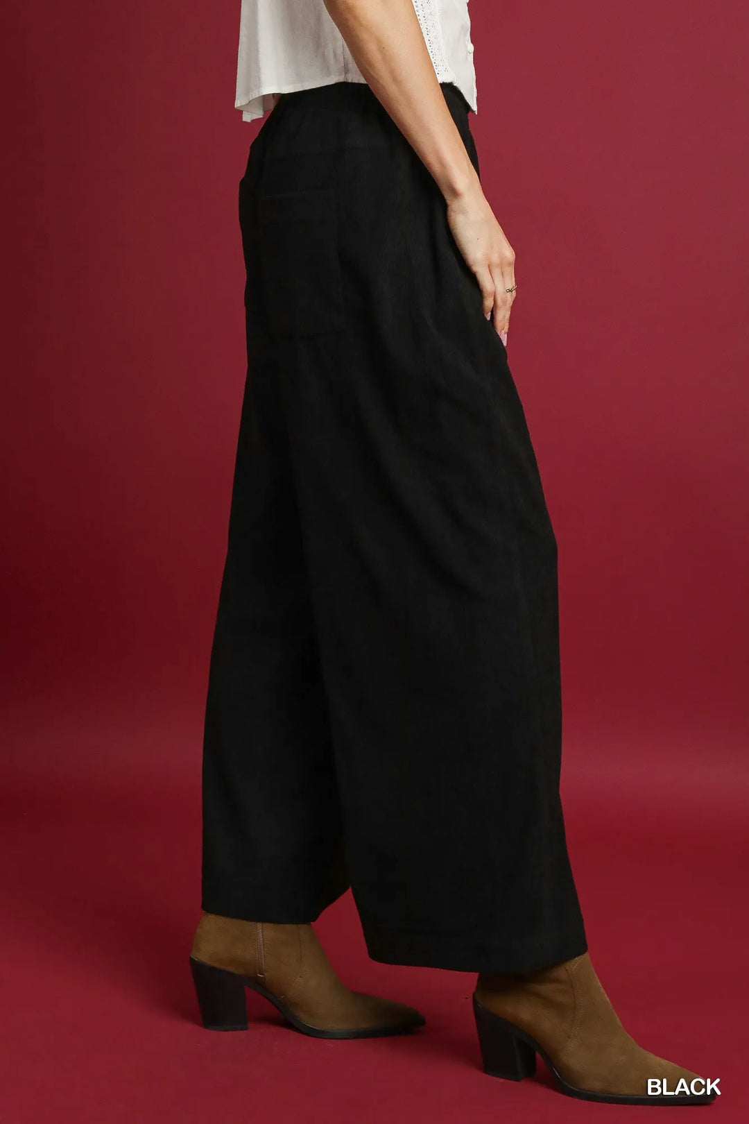 Umgee Wide-Leg Corduroy Pants