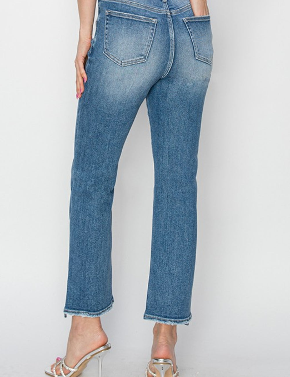 RISEN High Rise Slim Straight Jeans