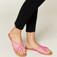 WILD DIVA Crisscross PU Leather Open Toe Sandals Sandals