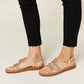Rhinestone Crisscross Flat Sandals SANDALS