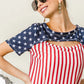 BiBi American Flag Theme Front Cut Out Top Tops