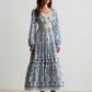 Daverri Fashions Bohemian Print Midi Dress with Tassel Detail - DAVERRI FASHIONS