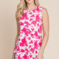 BOMBOM Printed Round Neck Tank Fuchsia