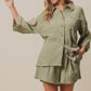 BiBi Crinkle Gauze Shirt and Short Set Outfit Sets