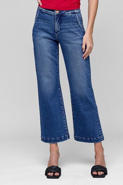 RISEN Tummy Control High Rise Crop Jeans Jeans