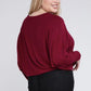 Zenana Plus Batwing Sleeve Knit Top-Casual Comfort Shirts & Tops